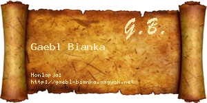 Gaebl Bianka névjegykártya